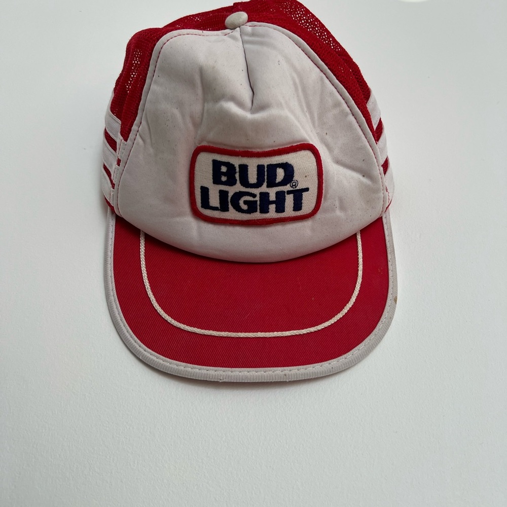 Bud Light Red and White Trucker Hat